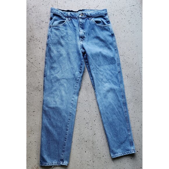 Vintage Maverick MADE IN Mexico Denim Blue Jeans 32x34 Relaxed Medium Stone Wash - Picture 1 of 8